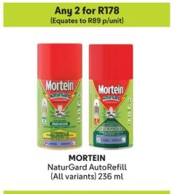 Any 2 MORTEIN NaturGard AutoRefill (All variants) 236 ml