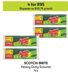 SCOTCH-BRITE Heavy Duty Scourer 4's