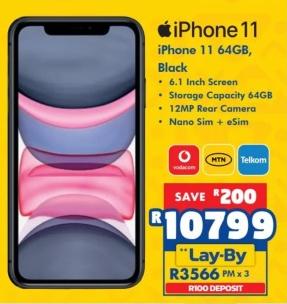 iPhone 11 64GB, Black