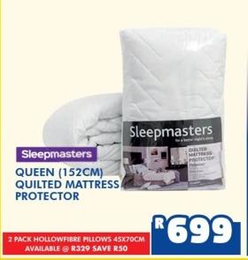 Sleepmasters Queen (152cm) Quilted Mattress Protector