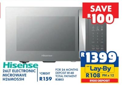 Hisense 26LT ELECTRONIC MICROWAVE H26M0SS5H