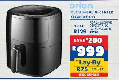 Orion 5LT DIGITAL AIR FRYER OYAF-0501D