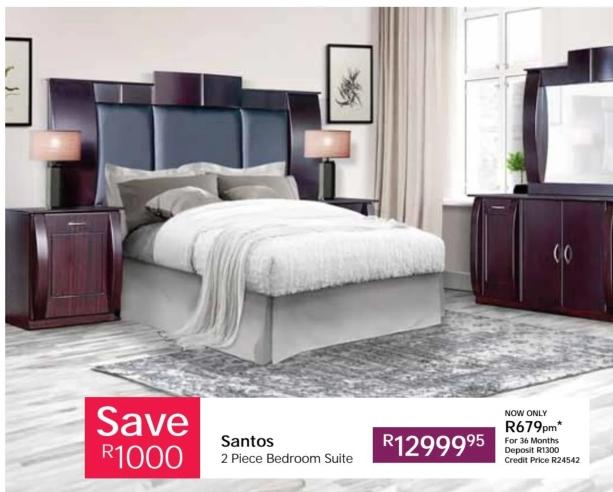 Santos 2 Piece Bedroom Suite