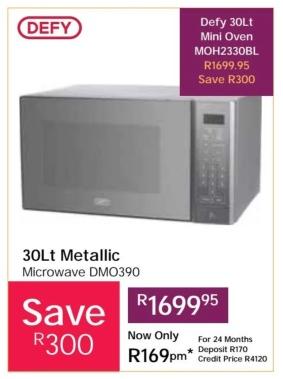 Defy 30Lt Metallic Microwave DM0390