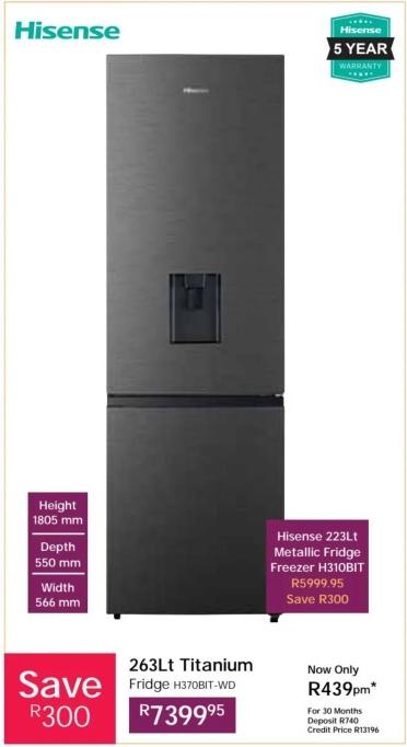 263Lt Titanium Fridge H370BIT-WD