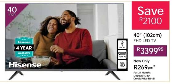 Hisense 40 inch (102cm) FHD LED TV