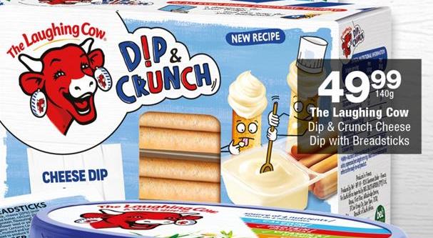 The Laughing Cow Dip & Crunch Cheese Dip with Breadsticks 140 gm