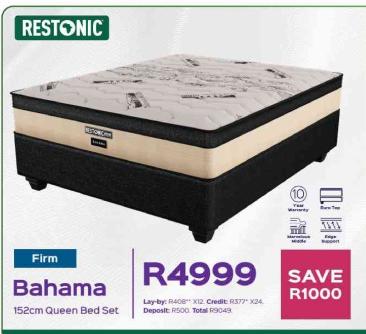 Firm Bahama 152cm Queen Bed Set