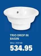 TRIO DROP IN BASIN