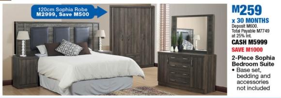 2-Piece Sophia Bedroom Suite