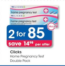 Clicks Home Pregnancy Test Double Pack