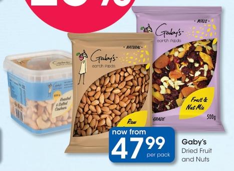 Gaby's Dried Fruit and Nuts 500 gm