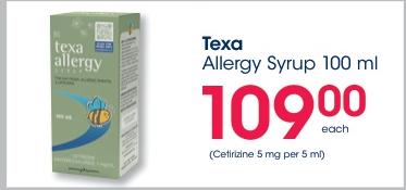 Texa Allergy Syrup 100 ml