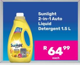 Sunlight 2-in-1 Auto Liquid Detergent 1.5 L