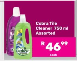 Cobra Tile Cleaner 750 ml Assorted