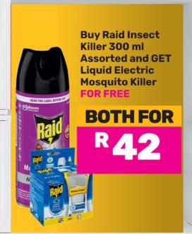 Raid Insect Killer 300 ml Assorted and Liquid Electric Mosquito Killer