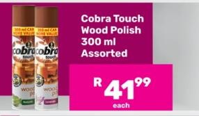 Cobra Touch Wood Polish 300 ml Assorted