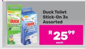 Duck Toilet Stick-On 3s Assorted