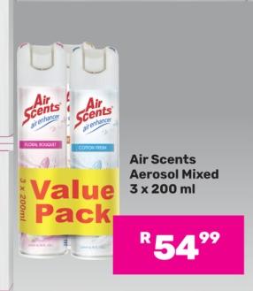 Air Scents Aerosol Mixed 3 x 200 ml