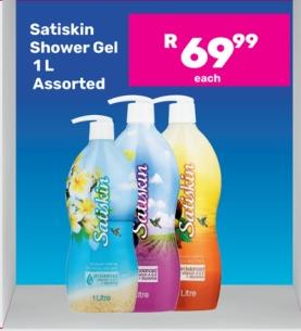 Satiskin Shower Gel 1L Assorted