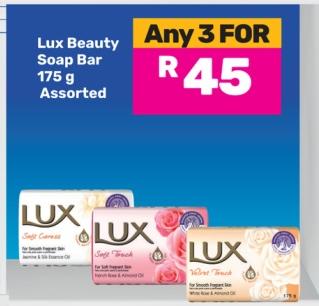 Buy Any 3 Lux Beauty Soap Bar 175 g Assorted