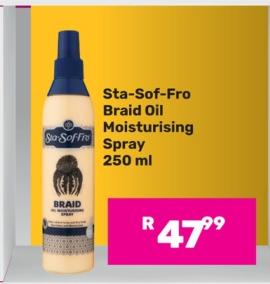 Sta-Sof-Fro Braid Oil Moisturising Spray 250 ml