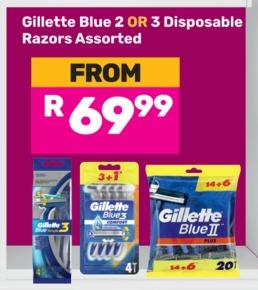 Gillette Blue 2 or 3 Disposable Razors Assorted