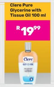 Clere Pure Glycerine with Tissue Oil 100 ml