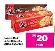 Bakers Red Label Biscuits 200g Assorted