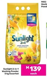 Sunlight 2-in-1 Washing Powder 5 kg Assorted