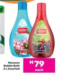 Mousson Bubble Bath 2L Assorted