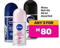 Nivea Roll-On 50ml Assorted Any 3