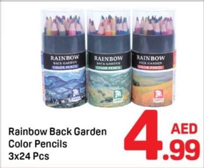 Rainbow Back Garden Color Pencils 3 x 24pcs