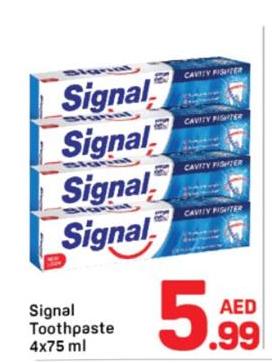 Signal Toothpaste Cavity Fighter 4 x 75ml