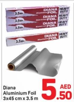 Diana Aluminium Foil 3 x 45cm x 3.5m