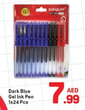 Dark Blue Gel Ink Pen 1x24 Pcs