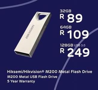 Hiksemi/Hikvision® M200 Metal Flash Drive 128GB