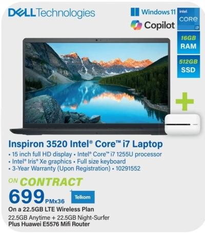 Dell Inspiron 3520 Intel™ Core™ i7 Laptop 