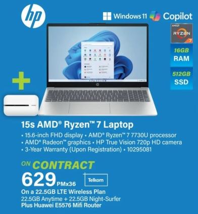 Hp 15s AMD® Ryzen™ 7 Laptop 