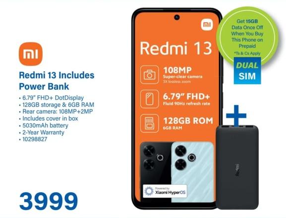 Redmi 13 128Gb Includes Power Bank 