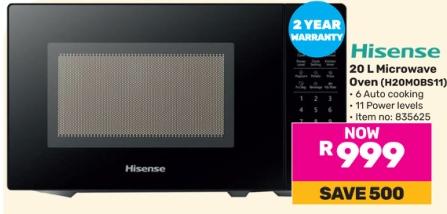 Hisense 20L Microwave Oven (H20MOBS11)