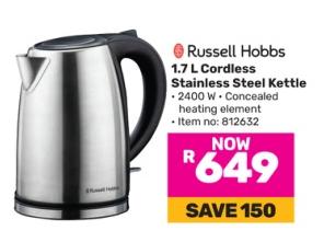 Russell Hobbs 1.7L Cordless Stainless Steel Kettle