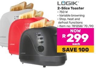 Logik 2-Slice Toaster