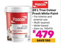 Plascon 20L True Colour Fresh White Paint