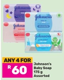 Johnson's Baby Soap 175g Assorted Any 4