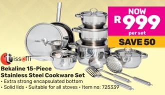 Tissoli Bekaline 15-Piece Stainless Steel Cookware Set