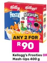 Kellogg's Frosties OR Mash-Ups 400 g Any 2