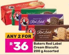 Bakers Red Label Cream Biscuits 200g Assorted Any 2