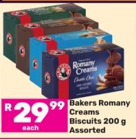 Bakers Romany Creams Biscuits 200 g Assorted