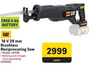 CAT 18 V 29 mm Brushless Reciprocating Saw